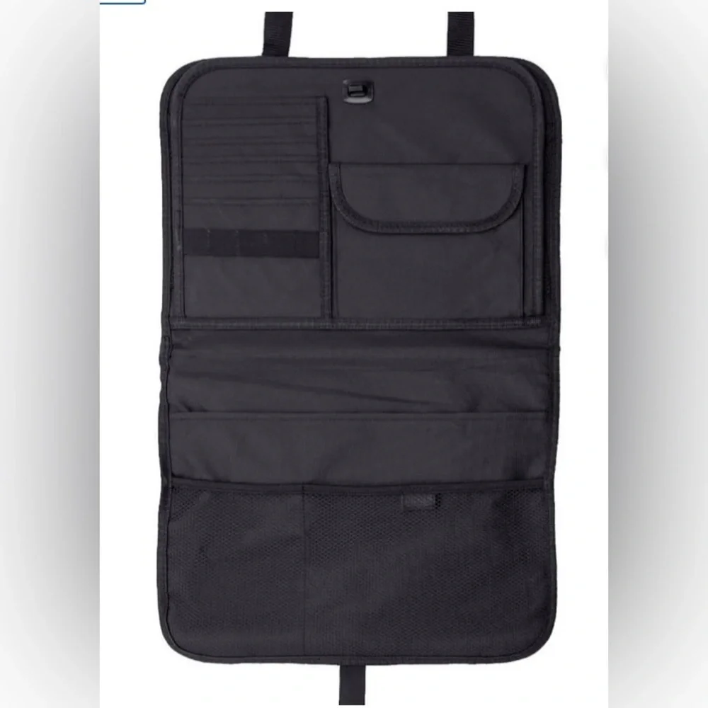 Auto Drive Universal Black Multi-Pocket Backseat Organizer